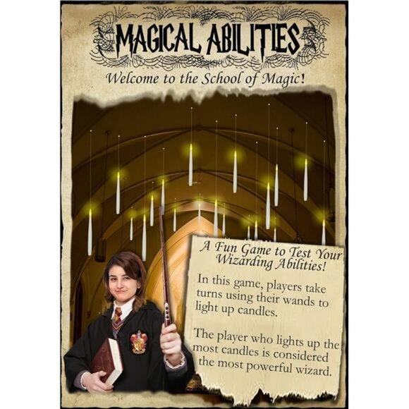 Floating Candles with Wand, Halloween Decoration 20 PCs Magic Hanging Candles - Picture 3 of 7